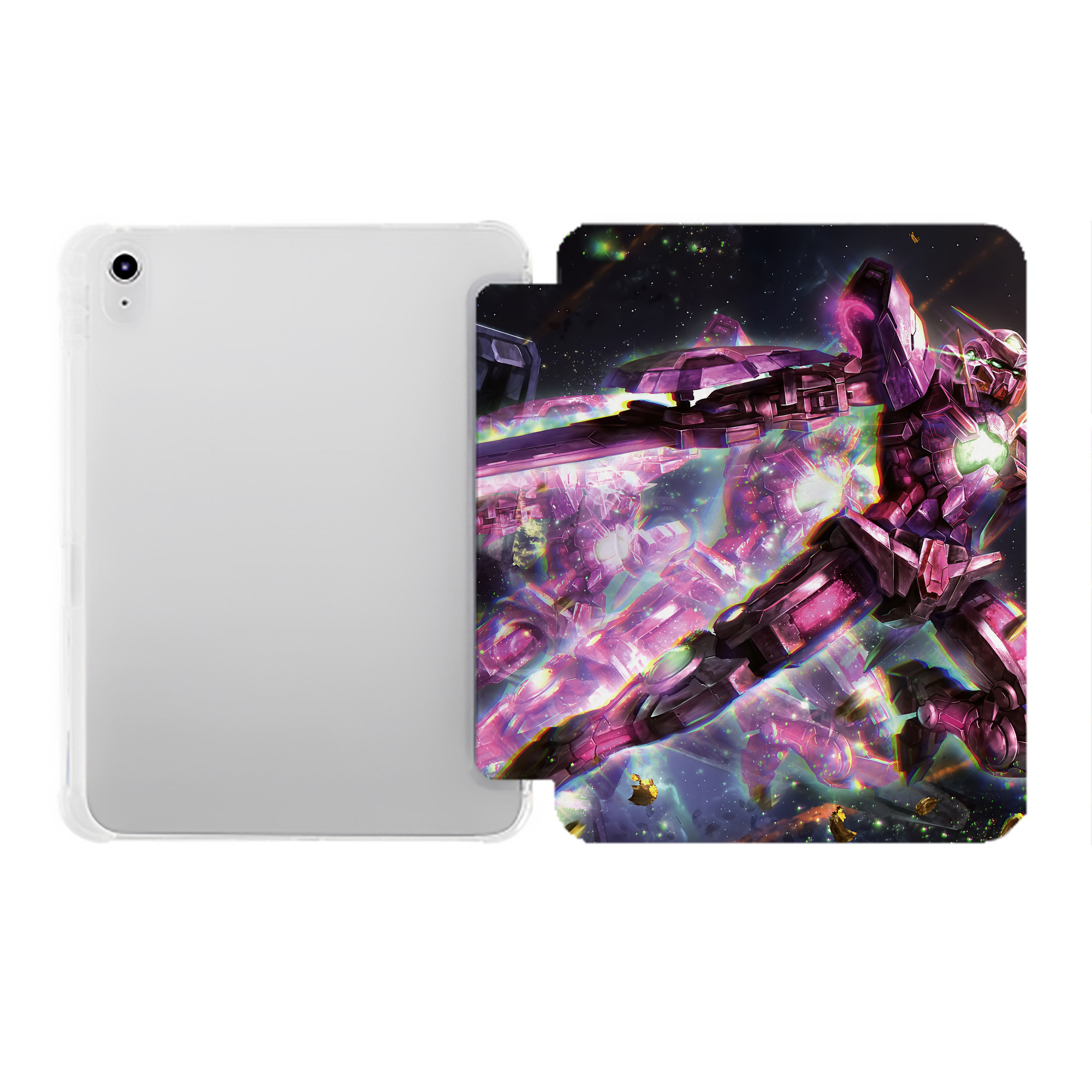 （画像用） 機動戦士ガンダム Mobile Suit Gundam IPad ケース ペン収納付き 三つ折りスタンド PUレザー×シリコン 対応機種9.5/10.5/10.9インチ